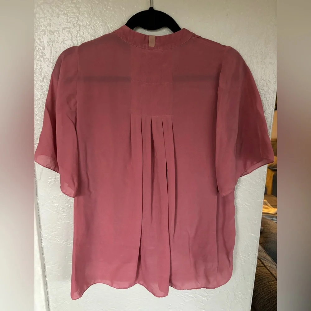 Lunya Prima Collection Washable Silk Sleep Shirt Rose Petal Women’s - Picture 2 of 3